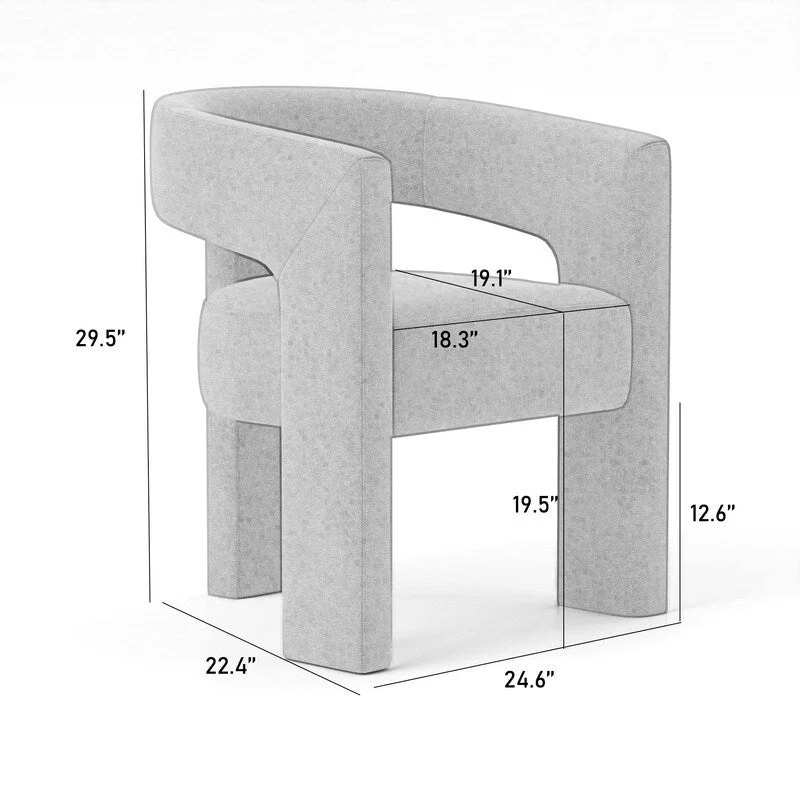 SEYNAR Modern Glam Velvet Upholstered Dining Chair, Open-Back Accent Chair Set of 6