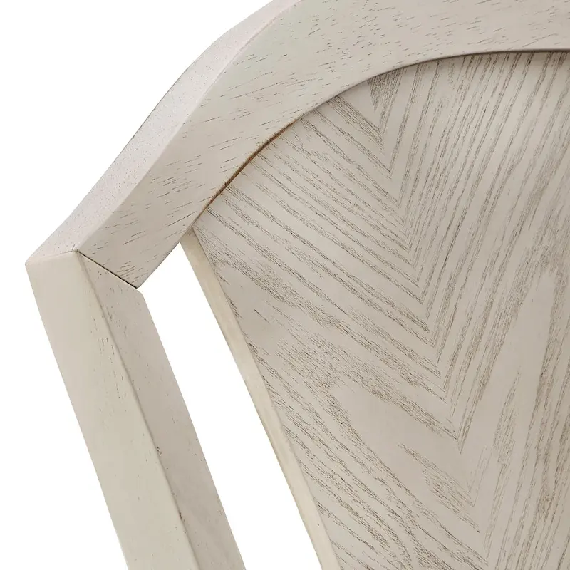 Dual-tone Solid Rubberwood Round Dining Table Set by