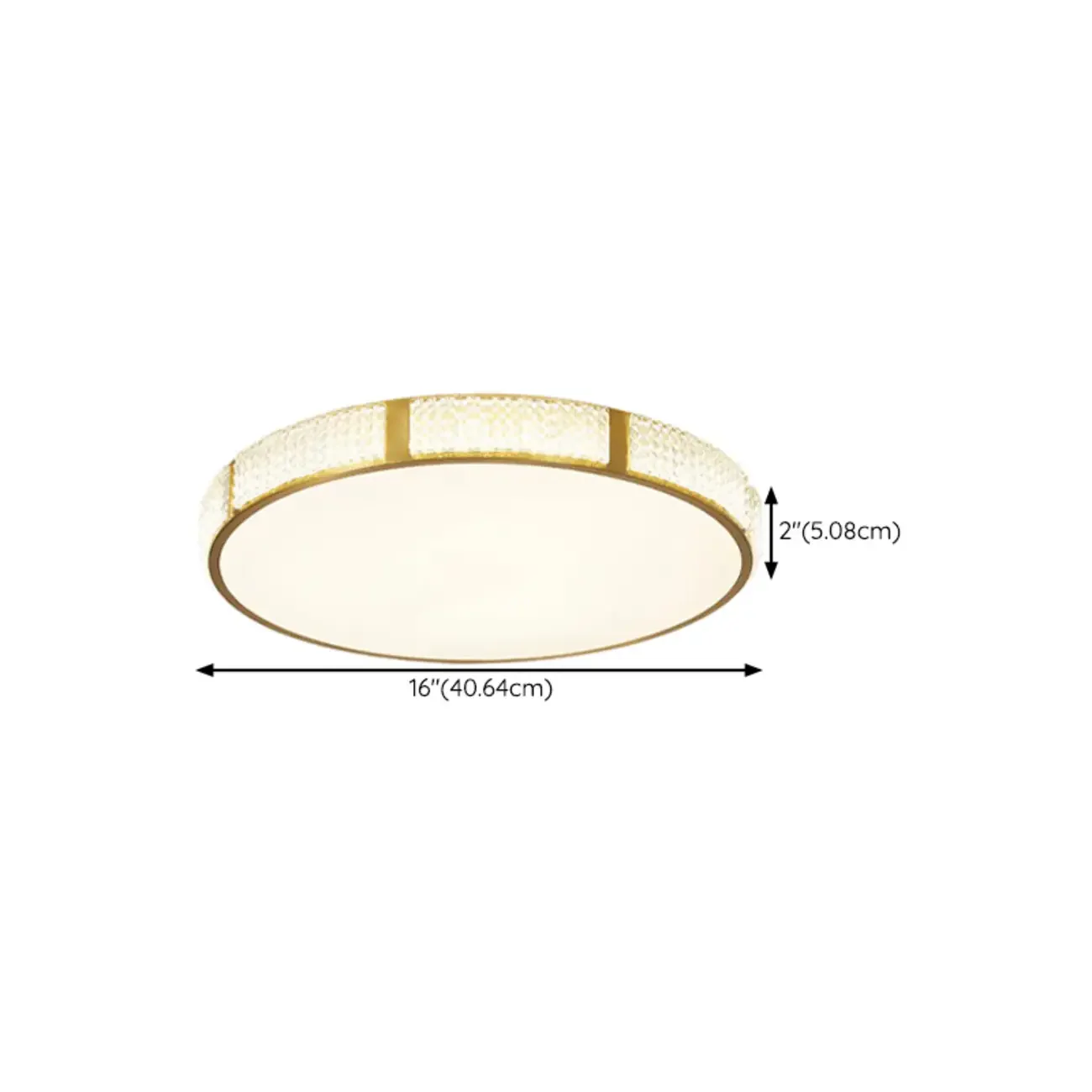 Elegant Gold Round LED Flush Mount Ceiling Light