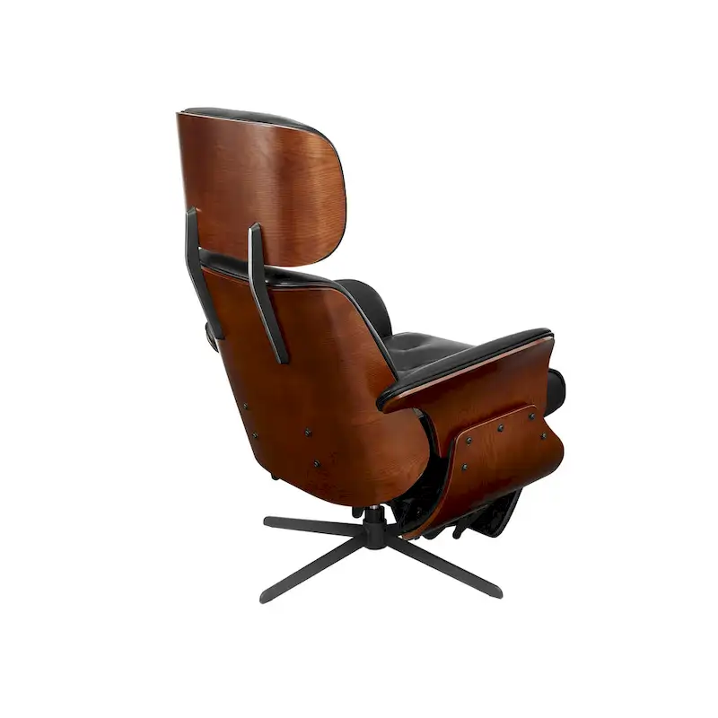 Art Leon Mid-century Modern Faux Leather Lounge Chair Recliner