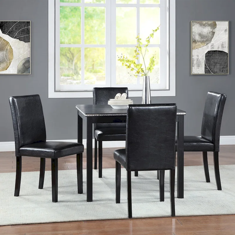 5 Piece Wooden Dining Table Set