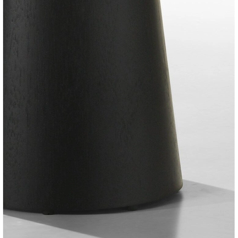 Grantham Black 22W Round End Table with Pedestal Base