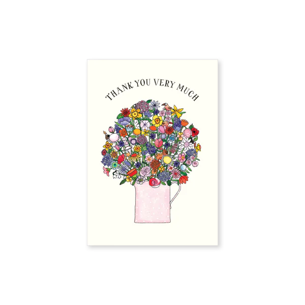 Affirmations - Twigseeds Mini Thank You Card - Bunch of flowers - T348