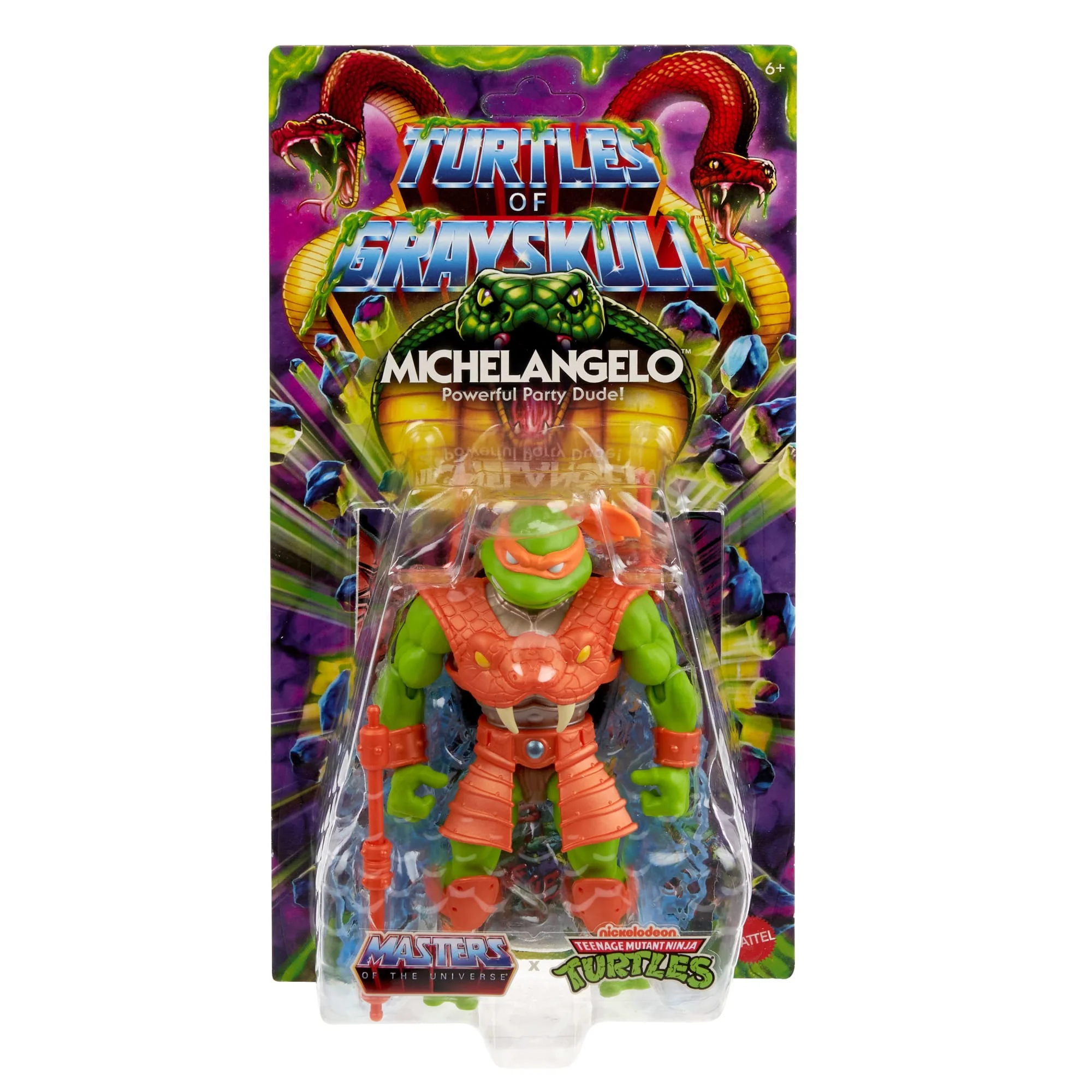 Masters of the Universe Tartarugas of Grayskull Figura de Ação Michelangelo de 5.5 polegadas