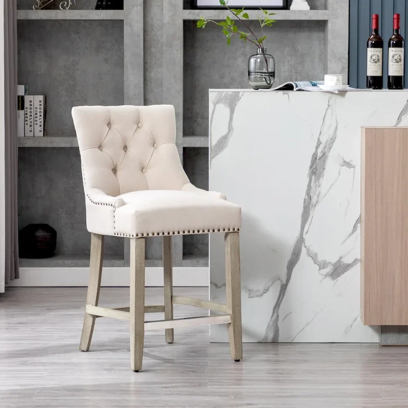 Carter 24 Upholstered Button Tufted Counter Bar Stool