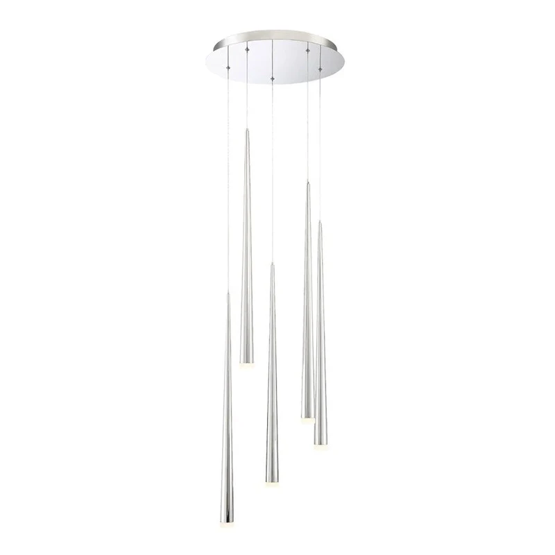 Modern Forms Cascade 5 Light 17  Wide LED Crystal Multi Light Pendant