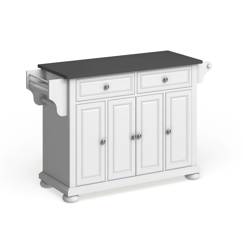 Crosley Alexandria Stainless Steel Top Full Size Kitchen Island/Cart - 18d x 51.5w x 34h