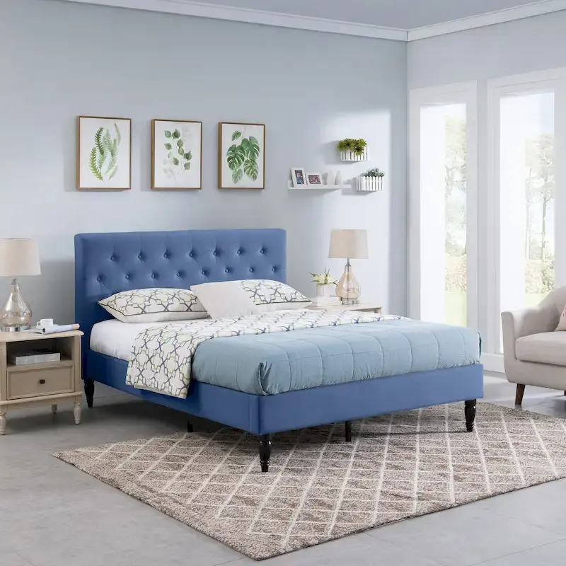 Atterbury Upholstered Queen Platform Bed by Christopher Knight Home