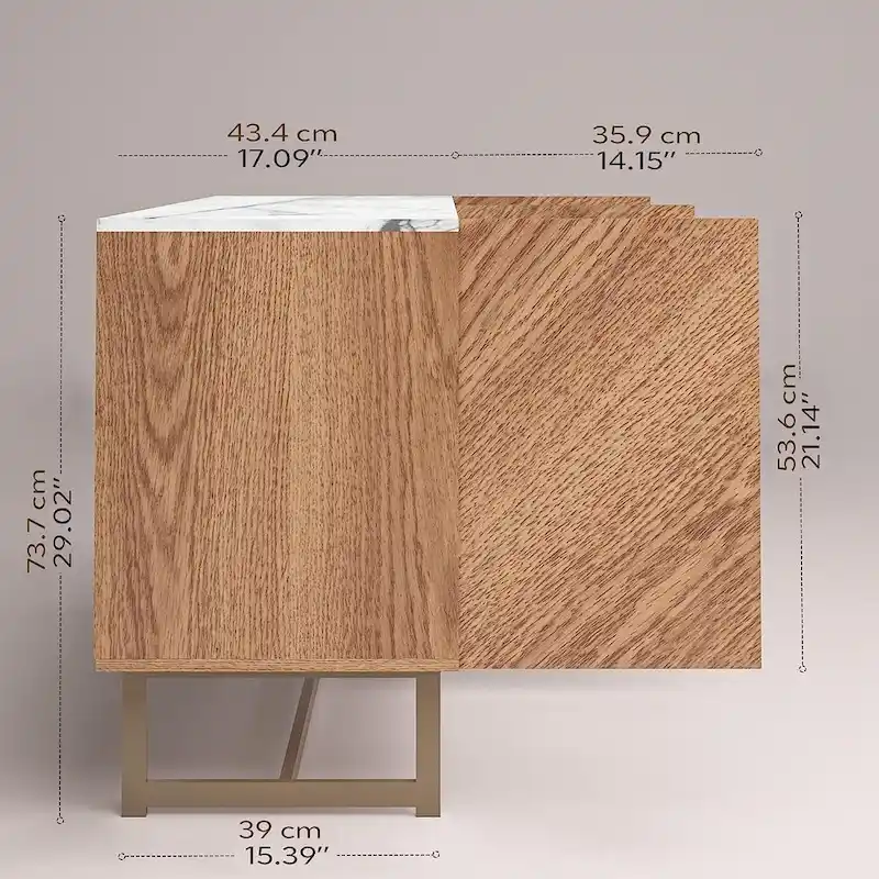 Roomfitters Media Console Cabinet/TV Stand/Side board up to 60 - 58 inches