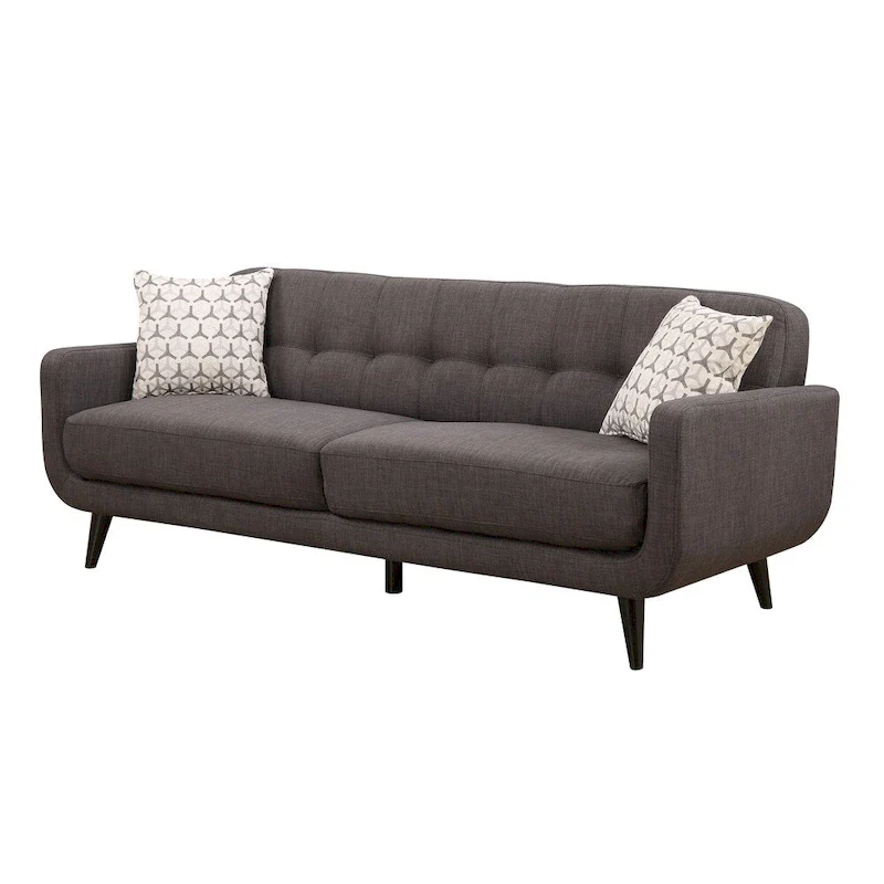 Mid-century Modern Charcoal Sofa