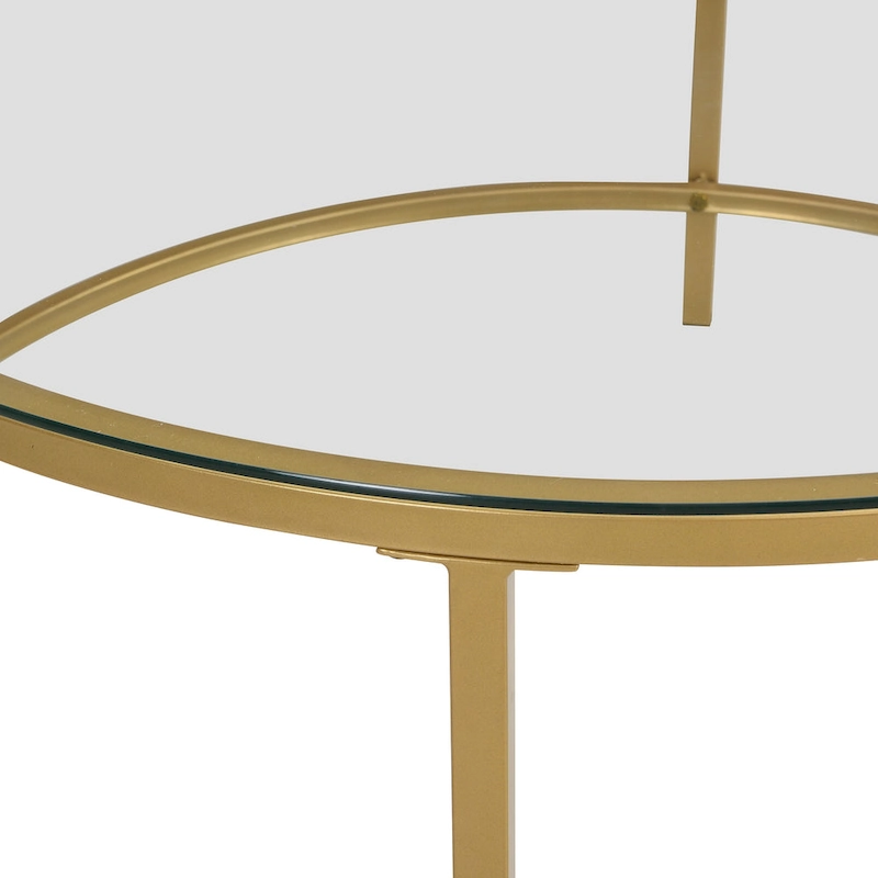 Carolina Living Verazano Faux Marble Top 36 Round Coffee Table - Gold
