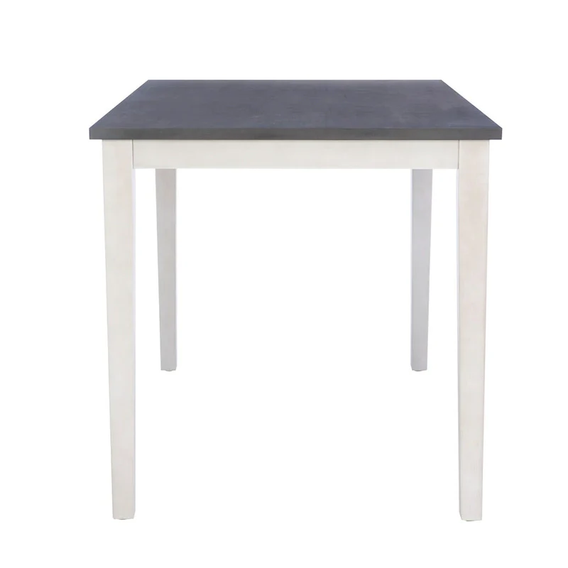 White Acacia Wood Counter Height Dining Table