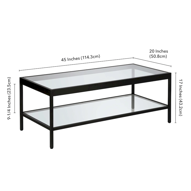 Alexis Metal and Glass Coffee Table