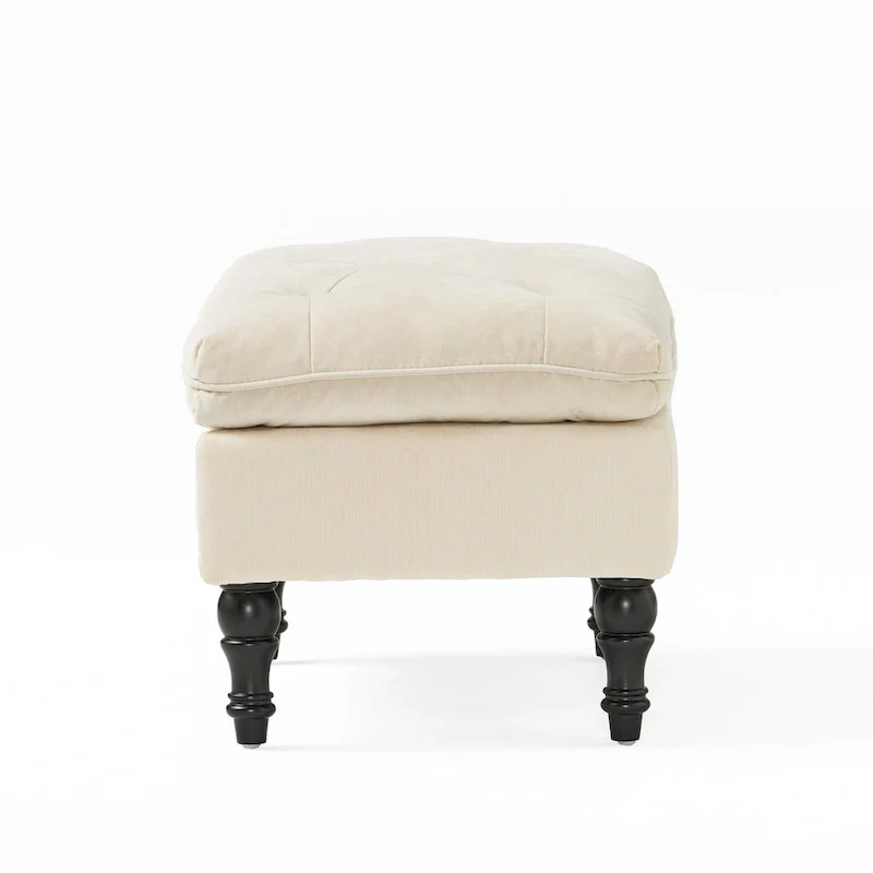 Jeremy Modern Tufted Fabric Pillow Top Ottoman by Christopher Knight Home