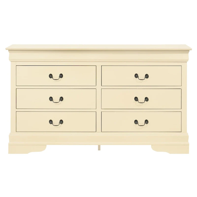 Louis Phillipe 6-drawer Bedroom Dresser