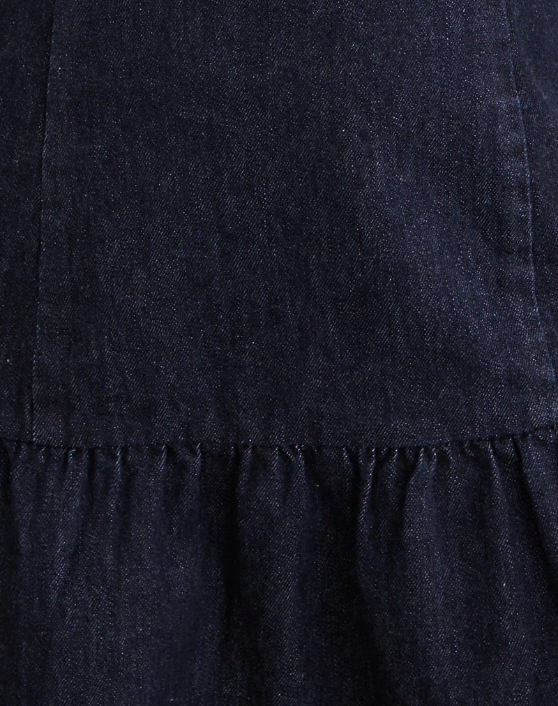 Manama Mini Dress in Chambray Indigo