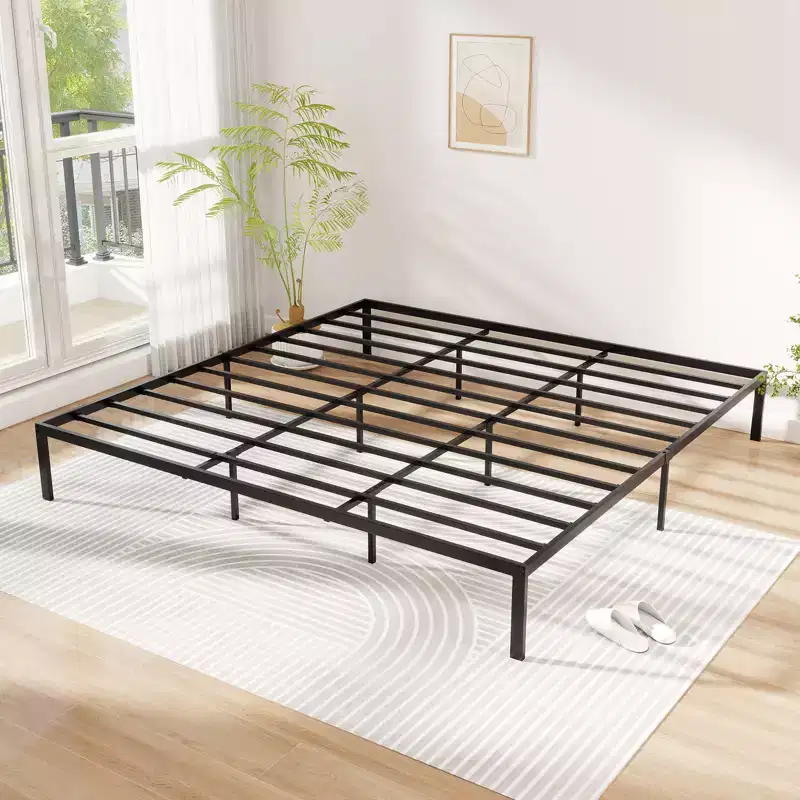 Costway King Size Metal Bed Frame Heavy Duty Support Slats Mattress Foundation