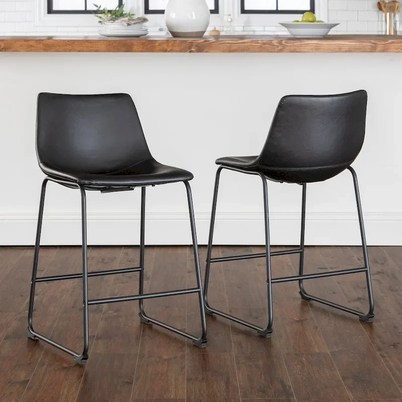 Middlebrook Prusiner 26-inch Faux Leather Counter Stool (Set of 2)