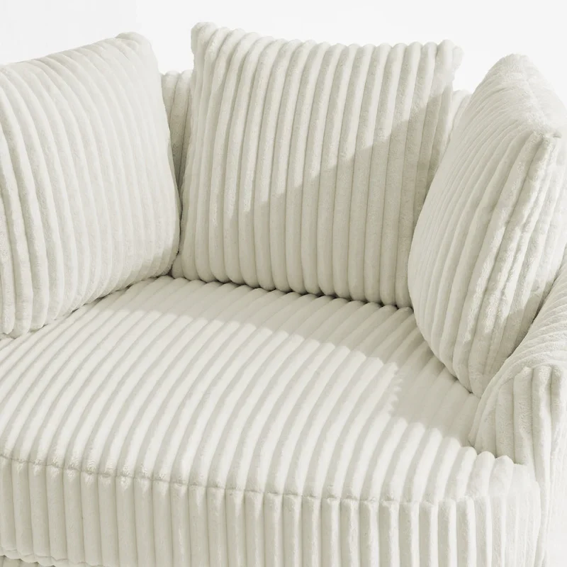 Swivel Tub Chair With Integrated Armrests And Removable, Washable Cover