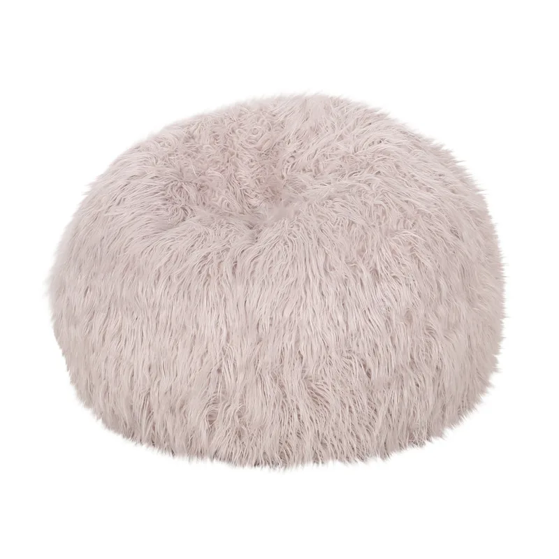 Mosier Modern Glam Faux Fur Bean Bag by Christopher Knight Home