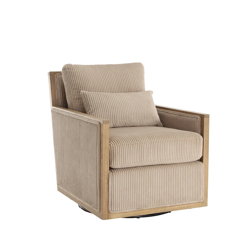 Camel Modern 26.8  Swivel Barrel Chair