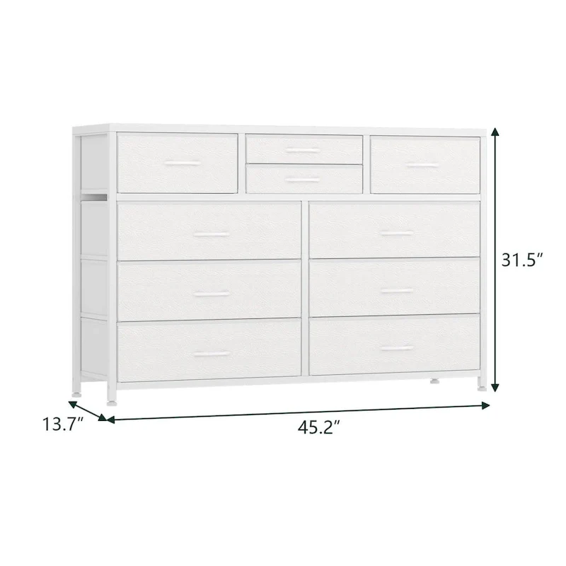 10-Drawer Dresser with TV Stand Top