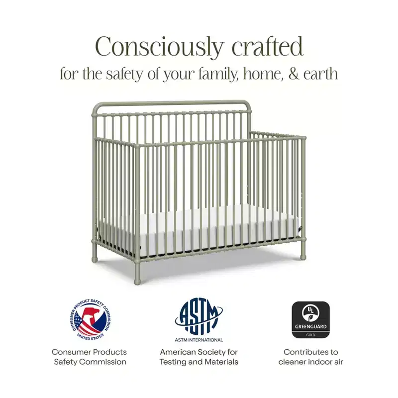 4-in-1 Convertible Metal Crib