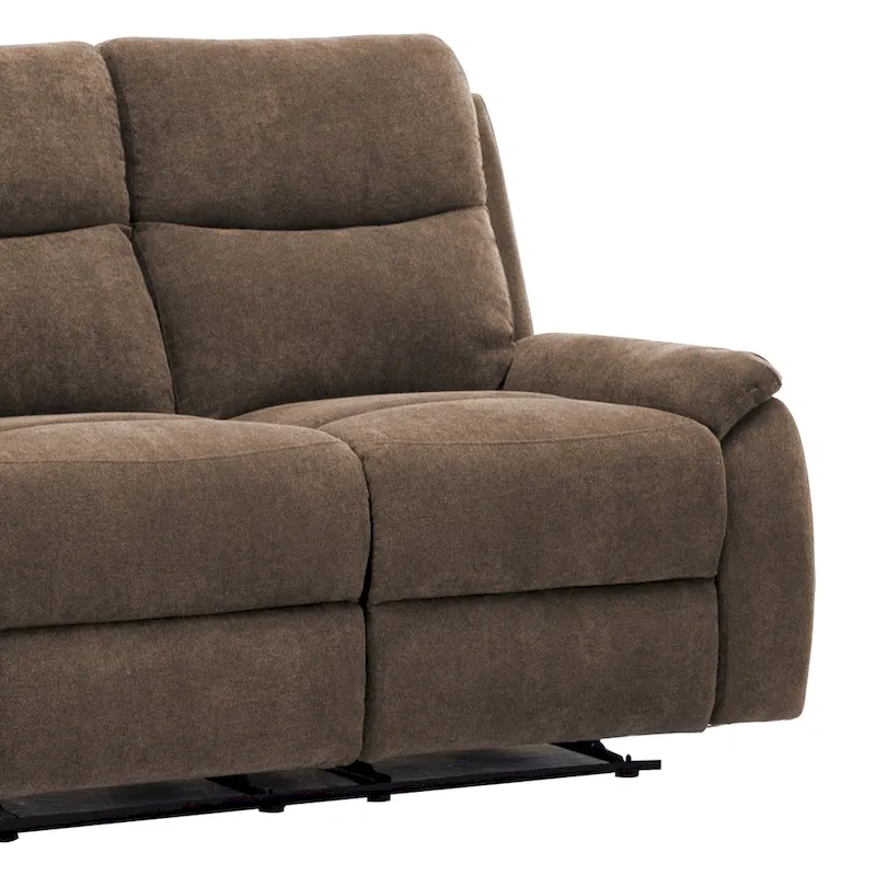 Transitional Fabric Living Room Reclining Loveseat