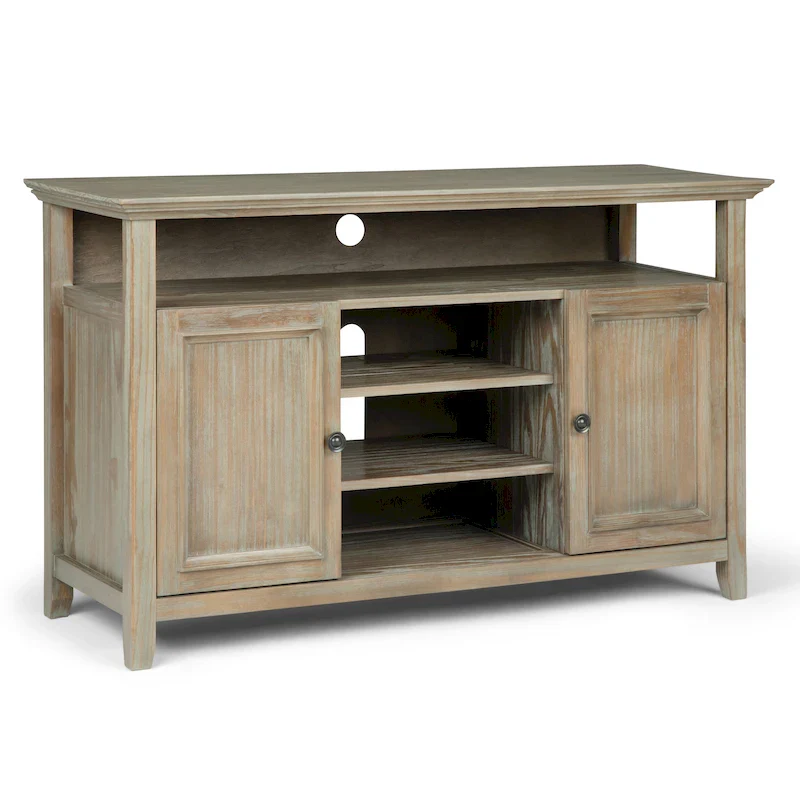 54-Inch Wide Solid Wood Transitional-Style Tv Stand — 54
