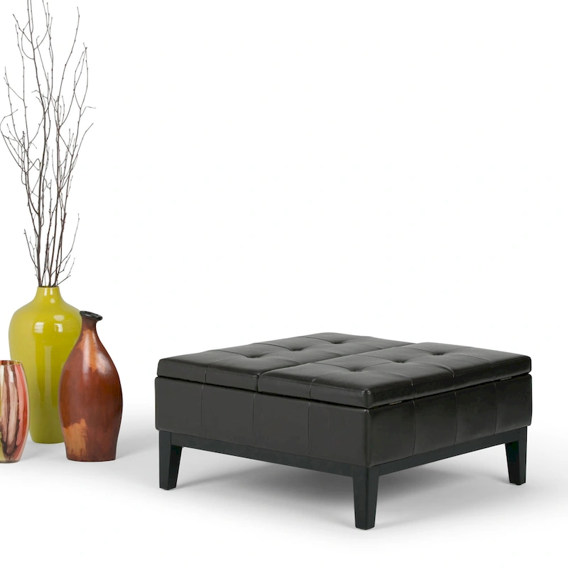 WYNDENHALL Lancaster 36-in. Wide Contemporary Square Table Ottoman