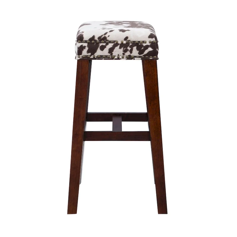 Brown Cow Print Bar Stool