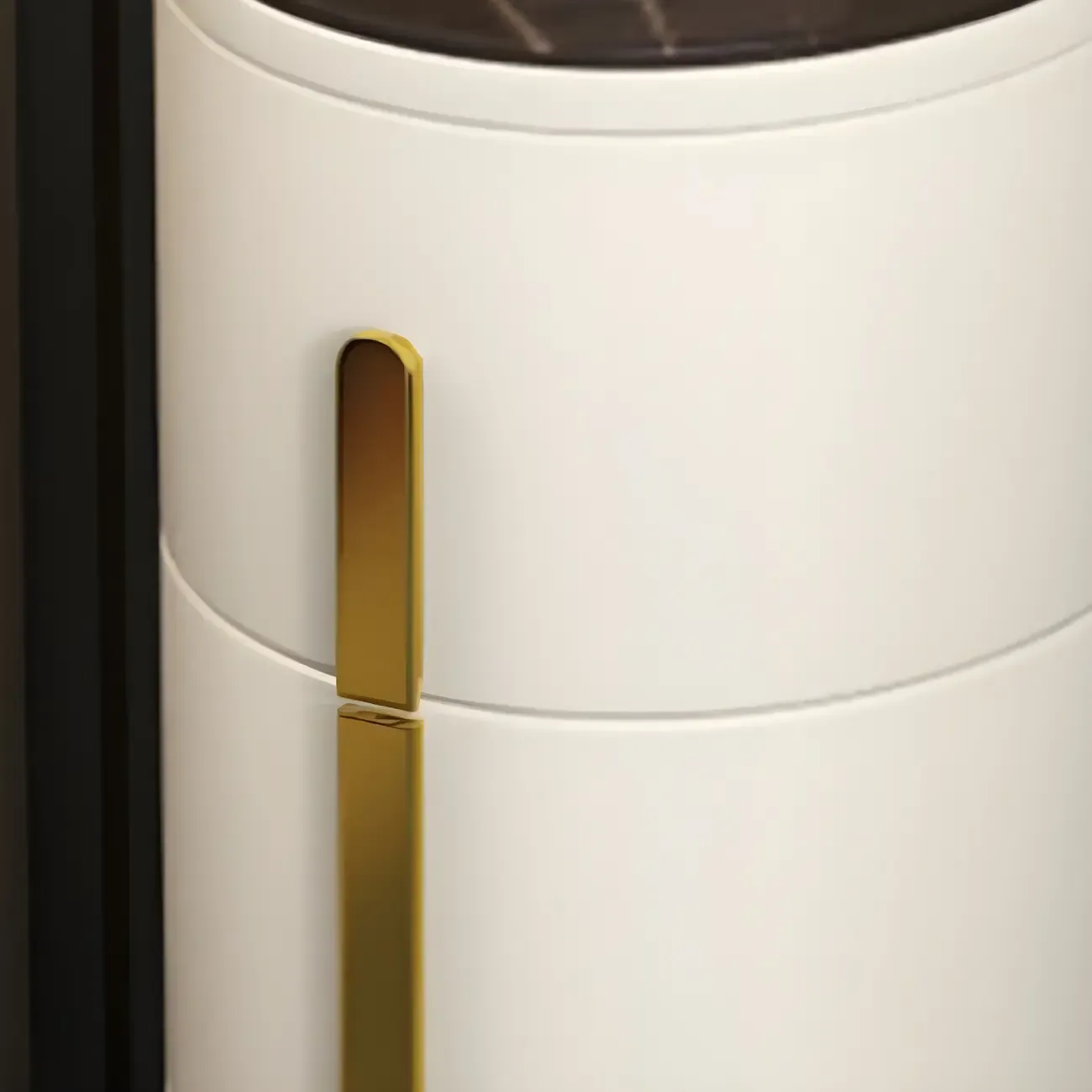 Modern Narrow Bedside Table with 3 Drawers