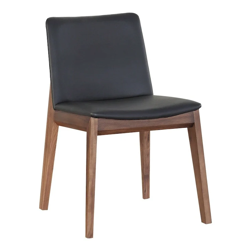 Aurelle Home Derk Modern Solid Walnut Dining Chairs - Set of 2