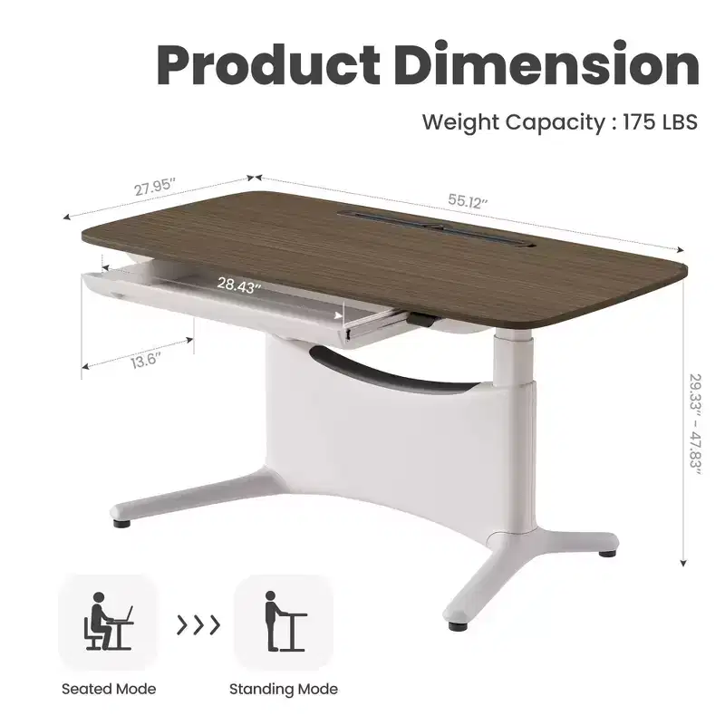 LumiDesk All in 1 Electric Height Adjustable Desk  Smart, Modular & Ergonomic