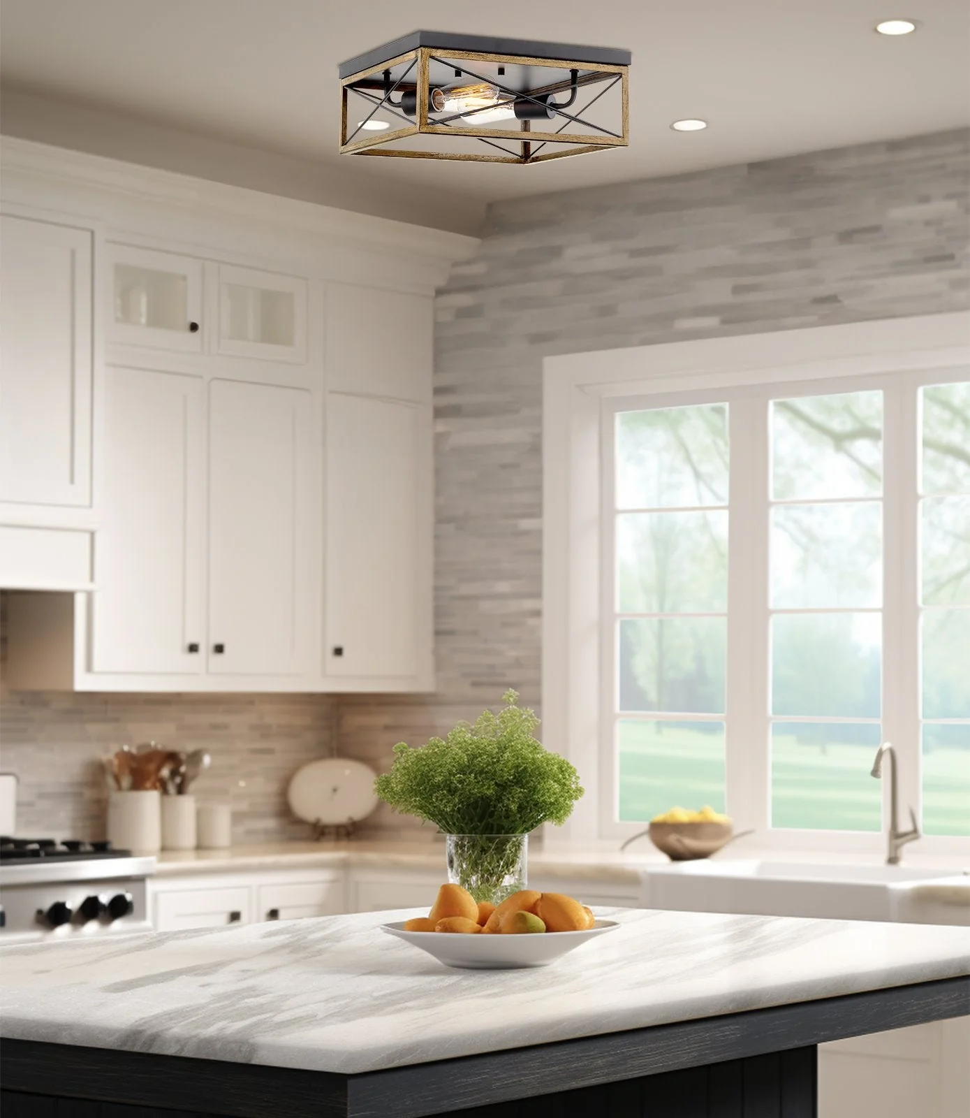 Colton 13 2-Light Modern Farmhouse Flush Mount Ceiling Light