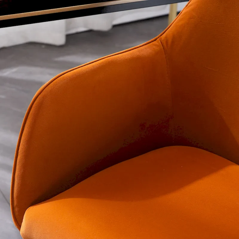 Home Office Chair With Gold Metal Legs