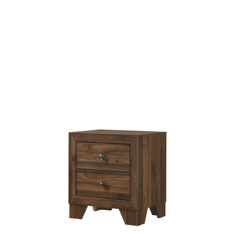 Linette 5 Piece Cherry Brown Panel Bedroom Set