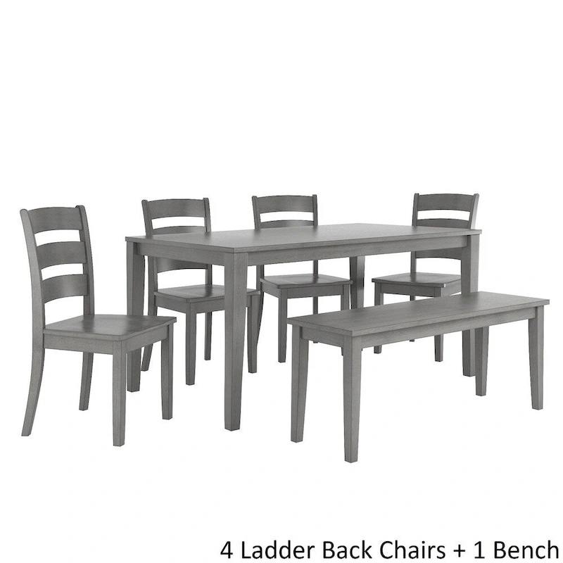 Wilmington II 60-Inch Rectangular Antique Grey Dining Set by iNSPIRE Q Classic