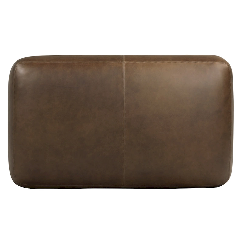 Poly & Bark Denver Leather Ottoman - Full Grain Genuine Italian Leather