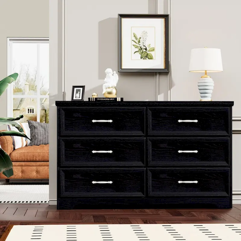 47.8 Modern Bedroom Chest with 6 Drawers Dresser