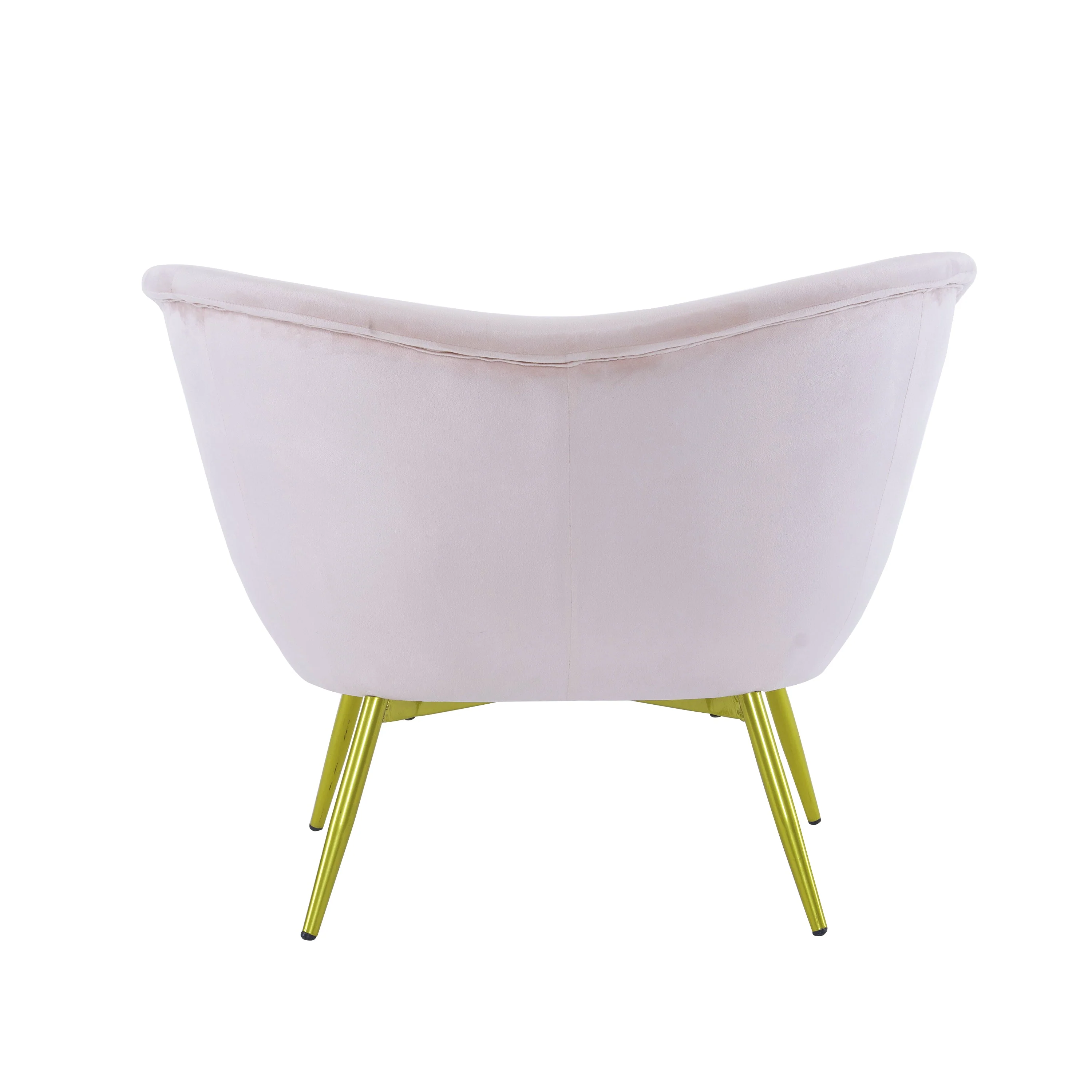 Modern Velvet Accent Chair with Gold Legs