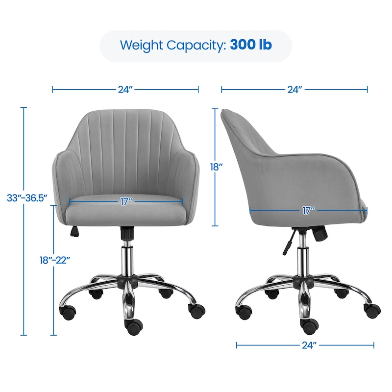 Yaheetech Desk Chair Height-Adjustable Swivel Computer Chair