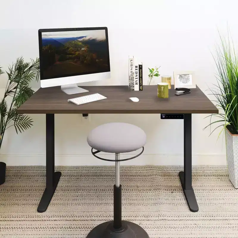Mount-It! Electric Sit-Stand Desk with Tabletop - Black/Adrift