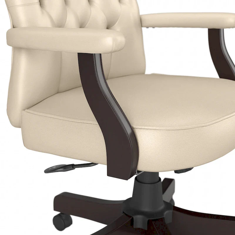 High Back Tufted Office Chair with Arms by
