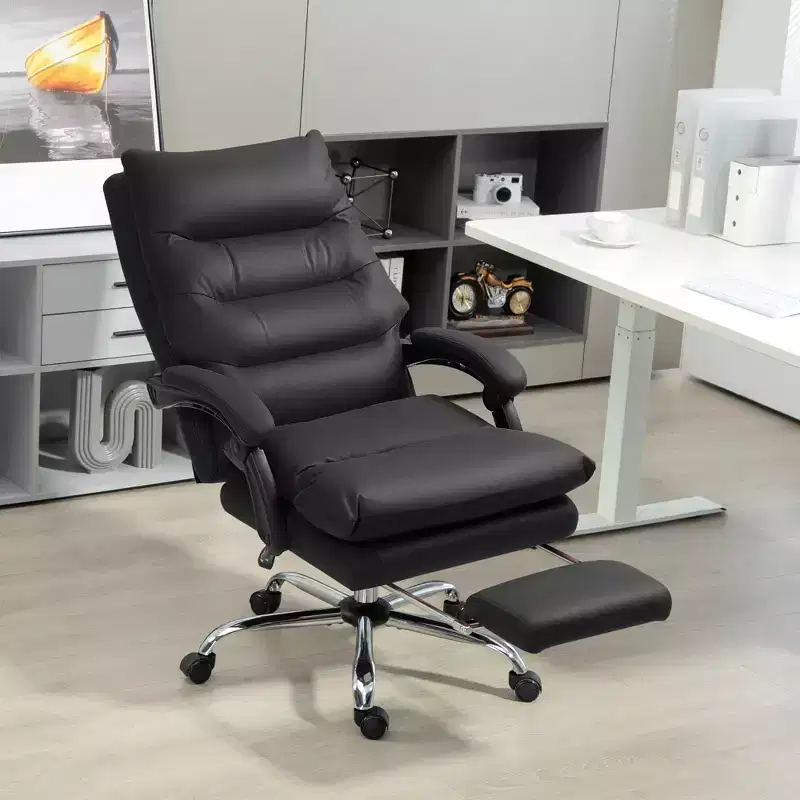 Vinsetto Vibration Massage Office Chair, Recining Back, Footrest, Microfibre Comfy Computer Chair