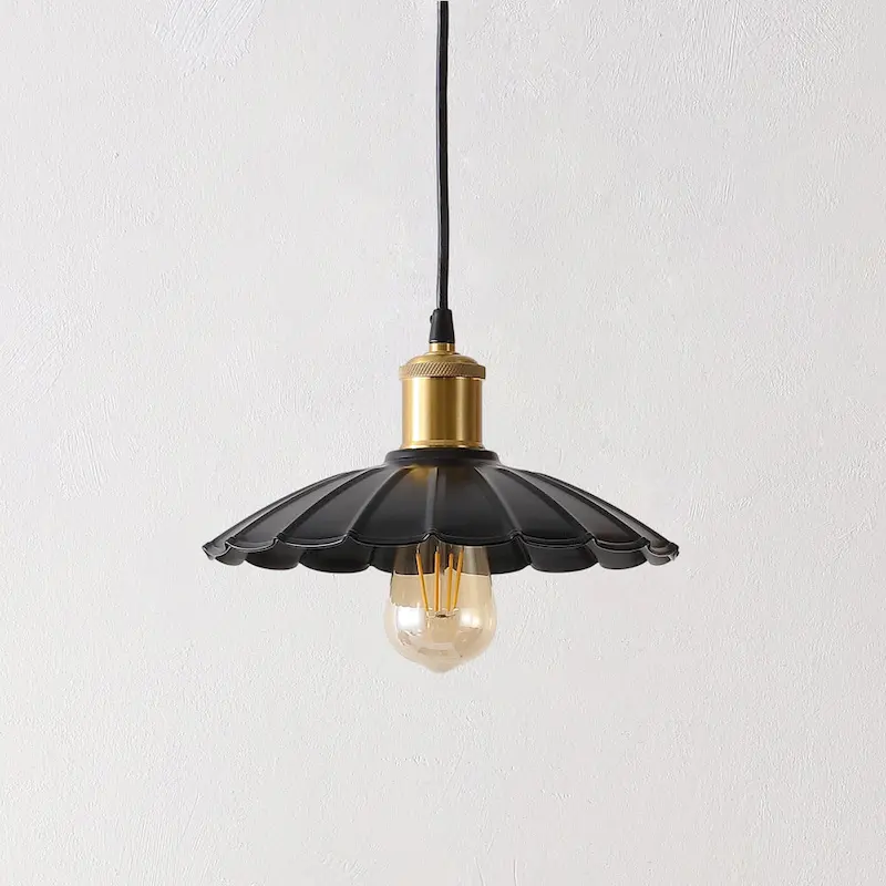 SAFAVIEH Ajeta 10-inch Pendant Light - 10 In. W x 10 In. D x 25082 In. H - Black/Brass - 10Wx10Dx68H