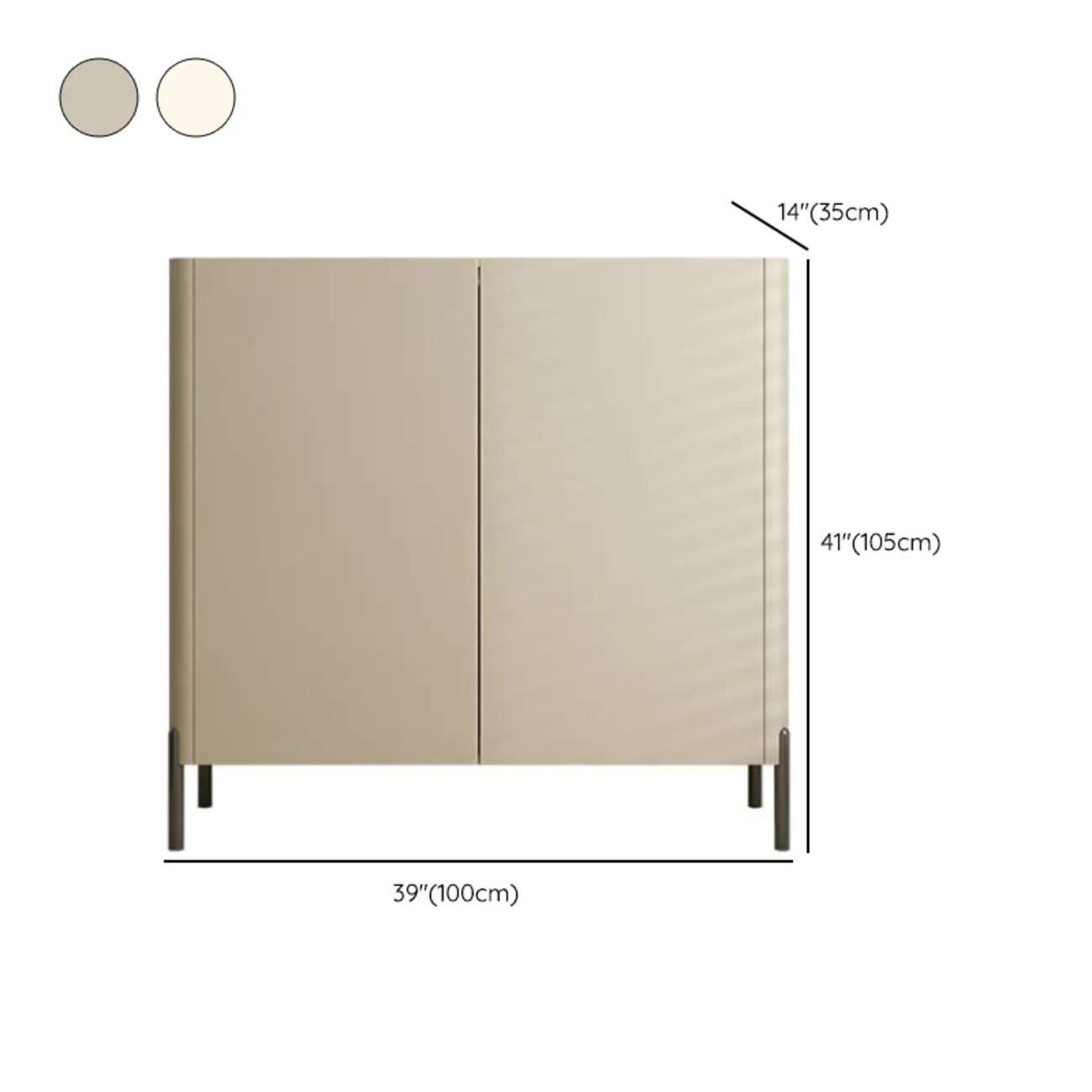 Coffee Solid Wood Shoe Cabinet with Adjustable Shelves