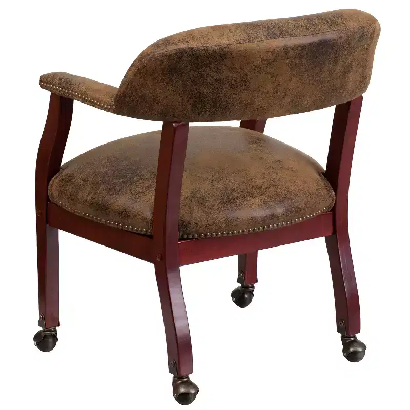 Emma and Oliver Conference Chair with Accent Nail Trim and Casters