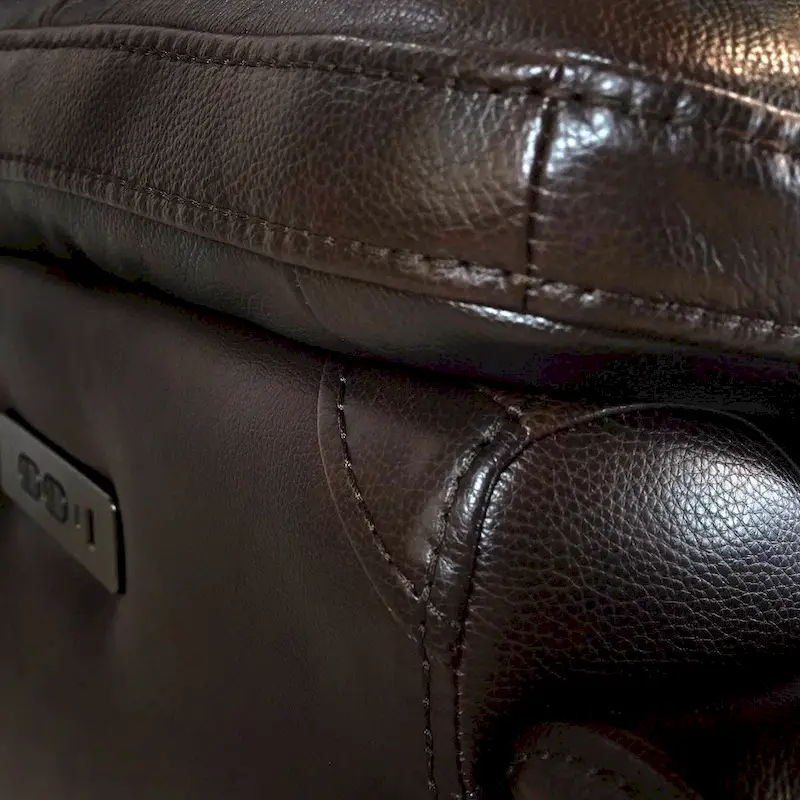 Top Grain Leather Power Recliner Chair Adjustable Headrest Extendable Footrest Zero Gravity Recliner