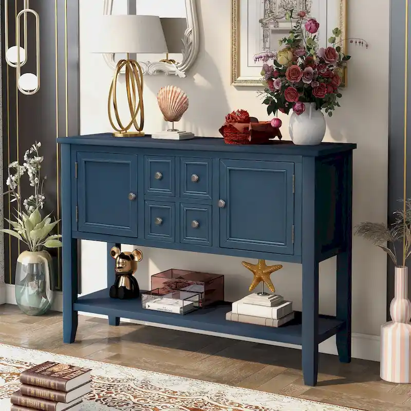 Buffet Sideboard Console Table with Bottom Shelf